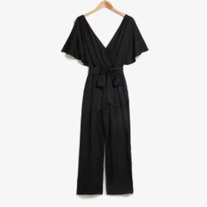 Express Black V-Neck Jumpsuit